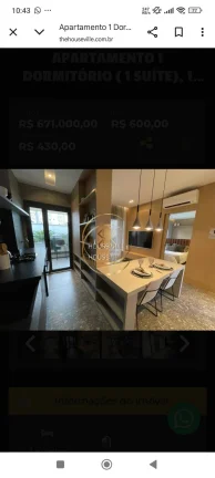 Imagem Apartamento, 1 Dormitório, Quadria RDC, Aquarius, Sjc.