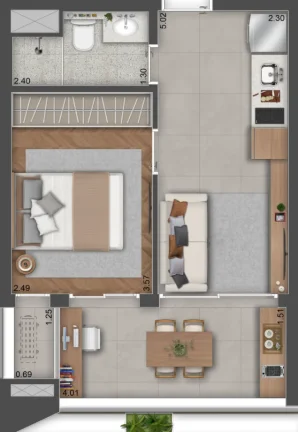Imagem Apartamento Perdizes - 38M², 1 Dorm, Lazer Completo.