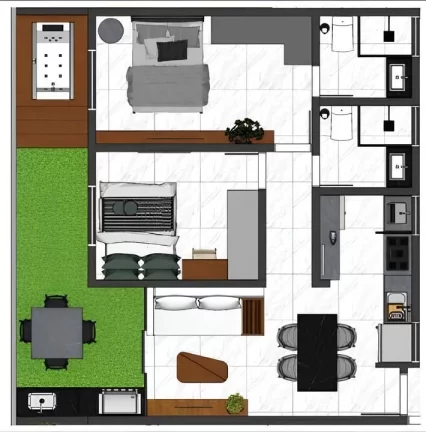Imagem Apartamento com 3 dormitórios à venda, 76 m² por R$ 419.134,00 - Bessa - João Pessoa/PB