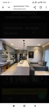 Imagem Apartamento, 1 Dormitório, Quadria RDC, Aquarius, Sjc.