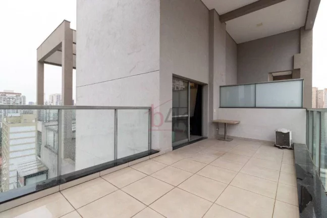 Studio 44m² no Brooklin: Terraço Privativo, Vaga e Depósito no VN Álvaro Rodrigues