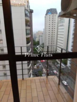 Imagem Flat disponível para locação no Alameda Apart Hotel no Jardim Paulista, com 45m², 1 dormitório e 1 vaga