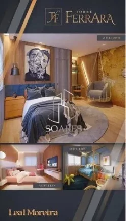 Imagem Torre Ferrara - um luxo - Leal Moreira, 260m², 4 suítes sendo 1 master, 3 vagas