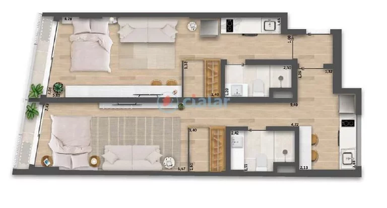 Imagem Garden à venda 1 Quarto 60.71M Copacabana Rio de Janeiro - RJ | Be in Rio Tonelero Imagem Garden à venda 1 Quarto 60.71M Copacabana Rio de Janeiro - RJ | Be in Rio Tonelero