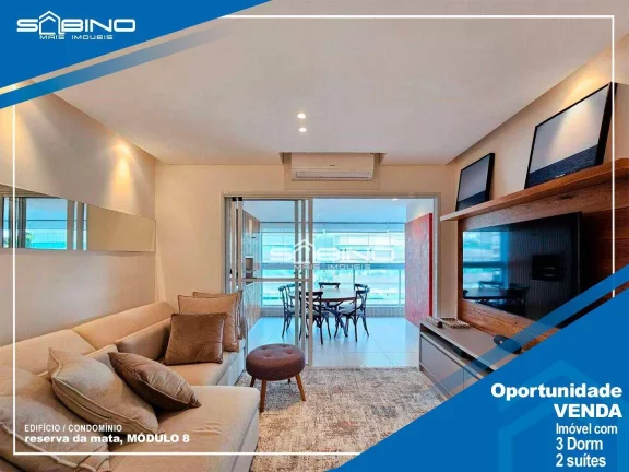 Imagem Apartamento à Venda no Reserva da Mata, com 3 dormitórios 2 suítes 124² - Riviera de São Lourenço SP
