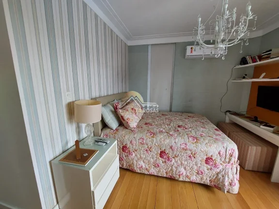 Imagem Apartamento mobiliado de 278m² 1 por andar, 3 suítes, andar alto e vista mar. Varanda gourmet clim