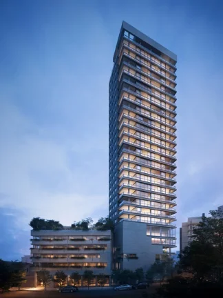 Imagem Uma obra que nasceu da busca pelo equilíbrio entre a grande escala vertical, que se torna um marco ...