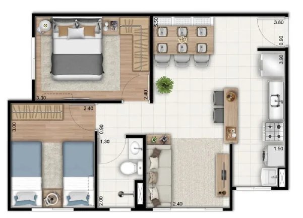 Imagem APARTAMENTO RESIDENCIAL em Rio de Janeiro - RJ, Taquara