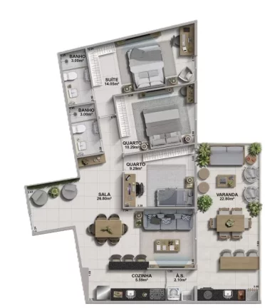 Imagem Aveiro - Apartamento à venda no bairro Recreio dos Bandeirantes - Rio de Janeiro/RJ