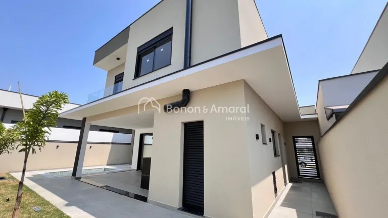 Imagem Moderna e confortável casa à venda no Residencial Mont'Alcino, recém construída. O imóvel possu...