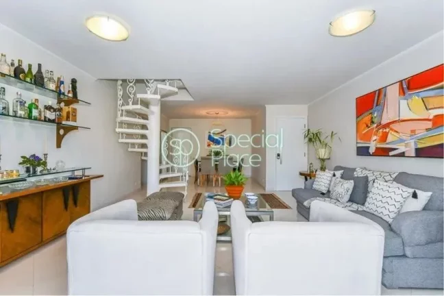 Imagem Excelente Cobertura Duplex no Brooklin. 303m² de área útil No primeiro piso: - Amplo living com v...