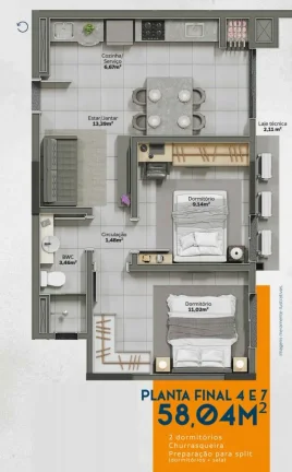 Imagem Apartamento na planta no Lídia Duarte em Camboriú.