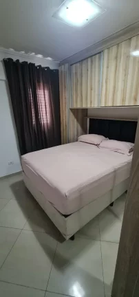 Imagem Apartamento mobiliado para locação em Santo André-SP, Vila Príncipe de Gales: 2 quartos, 1 banheiro, 1 vaga de garagem, 50,00 m²
