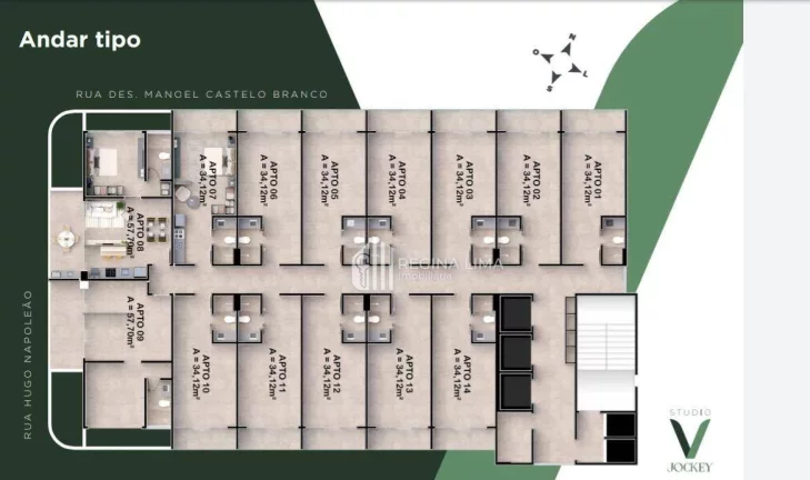 Imagem Apartamento, 1 suíte à venda por R$ 624.104,25- Edifício STUDIO V JOCKEY - Jóquei - Teresina/PI