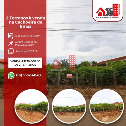 Terreno, Jardim Limoeiro, Pirassununga - R$ 220 mil, Cod: 152