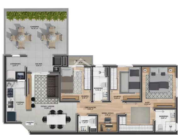 Imagem Apartamento no Anita Garibaldi próx ao Fort Atacadista