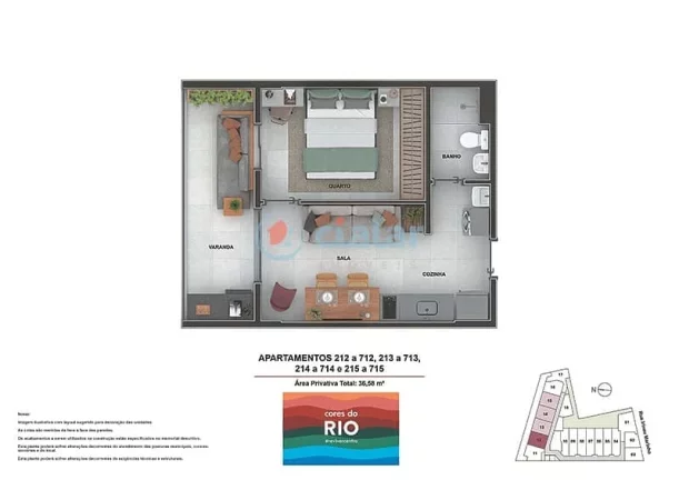 Imagem Apartamento à venda 1 Quarto 35.98M Centro Rio de Janeiro - RJ | Cores do Rio - Residencial Imagem Apartamento à venda 1 Quarto 35.98M Centro Rio de Janeiro - RJ | Cores do Rio - Residencial