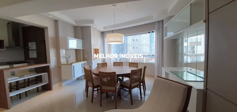 Imagem Apartamento mobiliado e equipado com 3 suítes, vista parcial para o Mar em Balneário Camboriú