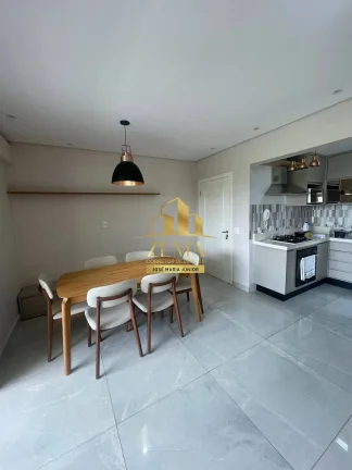 Imagem Apartamento 90m2, 03 dorms, Mobiliado, Ar Cond., 02 vagas, Cond. Completo