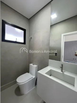 Imagem Excelente casa térrea nova com 3 suítes, totalmente integrada e planejada no Condomínio Glarus, S...