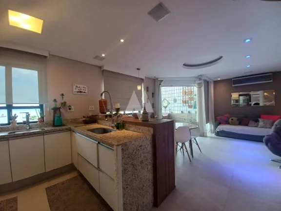Imagem Apartamento Duplex com 2 dormitórios vista mar à venda na Ponta da Praia - Santos