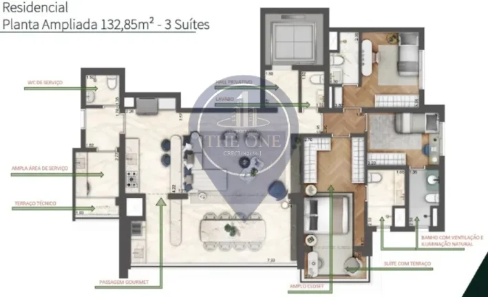 Imagem Apartamento à venda de lançamento, alto padrão, em São Paulo-SP, Butantã: com 3 quartos, 3 suítes, 2 vagas e 132m². Confira!