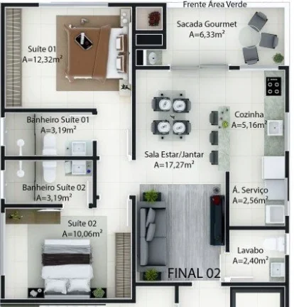Imagem Apartamento Na planta - São Francisco - Camboriú