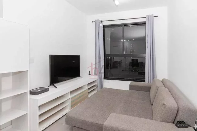 Imagem Studio mobiliado à venda no Brooklin , 31m², 1 vaga. Oportunidade para investidor: já alugado!