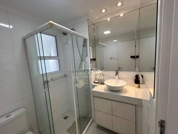 Imagem Apartamento Novo de Alto Padrão. Porteira fechada, 80m², 2 Dormitórios sendo 1 Suíte com Closet e Sacada, 2 Vagas, Totalmente mobiliado no Ruge Ramos, São Bernardo do Campo