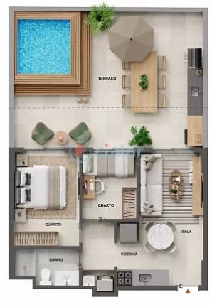 Imagem Garden à venda 2 Quartos 1 Vaga 77.8M Tijuca Rio de Janeiro - RJ | Cores da Tijuca