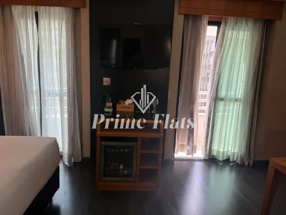 Imagem Flat disponível para venda no Meliá Jardim Europa no Itaim Bibi, com 35m², 1 dormitório e 1 vaga de garagem