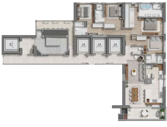 Imagem Apartamento 4 Dormitórios para venda em Balneário Camboriú - SC