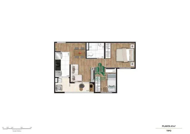 Imagem Apartamento com 2 dormitórios à venda, 44 m² por R$ 414.000,00 - Itapegica - Guarulhos/SP