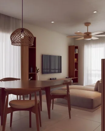 Imagem Apartamento para Venda em Praia Grande, Canto do Forte, 2 dormitórios, 1 suíte, 1 banheiro, 2 vagas
