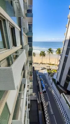 Imagem Astúrias, frente mar, vista lateral, 3 dormitórios e 1 vaga.