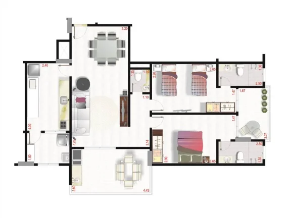 Imagem APARTAMENTO COM 200 m² - TUPI - PRAIA GRANDE SP