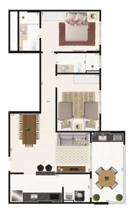Imagem APARTAMENTO COM 77.3 m² - CENTRO - MONGAGUA SP