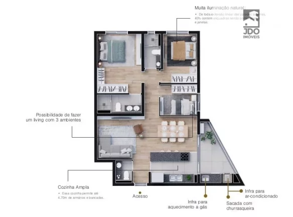Imagem Apartamento a Venda no bairro Boa Vista - Curitiba, PR