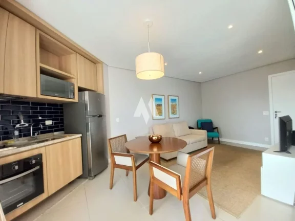 Imagem Apartamento/flat mobiliado com 1 dormitório vista mar aluguel - Pompéia/Santos-SP
