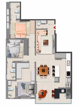 Imagem Adonai - Apartamento à venda no bairro Jardim Dourado - Porto Belo/SC