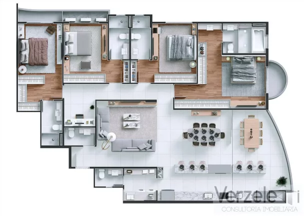 Imagem Apartamento 3 dormitórios para Venda em Itajaí / SC no bairro Praia Brava