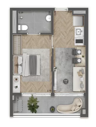 Imagem Apartamento com 1 Quarto à Venda, 37 m² em Butantã - São Paulo