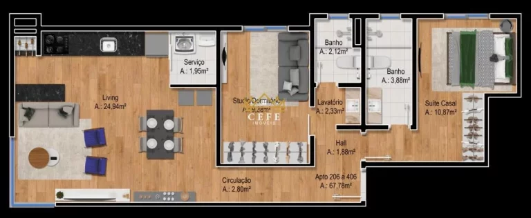 Imagem Apartamento com 2 Dormitorio(s) localizado(a) no bairro Floresta em Gramado / RIO GRANDE DO SUL Ref.:1440