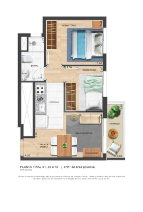 Imagem Apartamento à venda com 2 quartos no condomínio Innovare Amanhecer, São Paulo - SP