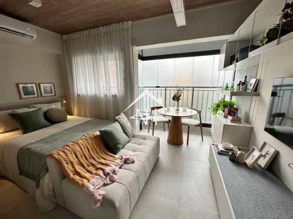 Imagem studio 25m², 1 dormitório, terraço, planta inteligente,Deliver,y Bicicletário, Salão De Festas, Espaço Gourmet com Churrasqueira, Pet Place, piscina