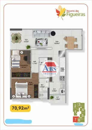 Imagem Apartamento à venda, 70 m² por R$ 460.980,00 - Vila Guilhermina - Praia Grande/SP