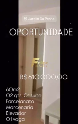 Imagem BELO APARTAMENTO DE 02 QUARTOS, SENDO 01 SUÍTE, COM MARCENÁRIA EM TODOS OS CÔMODOS, À VENDA EM JARDIM DA PENHA, VITÓRIA/ES!