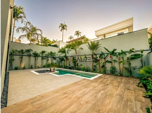 Imagem Casa moderna com 3 suítes e escritório a venda, por R$ 3.190.000 - Condomínio Alto Padrão - Indaiatuba/SP