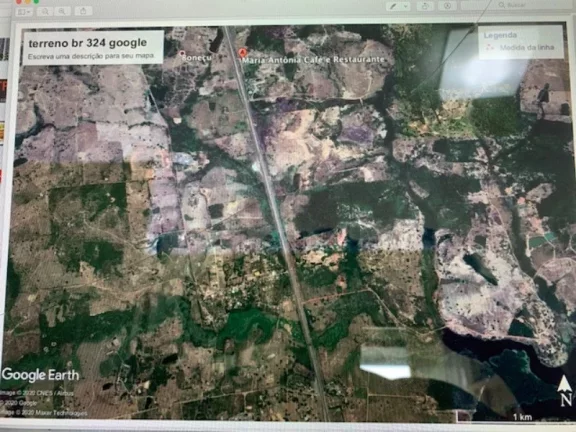 Imagem A 5ª Avenida Imóveis, apresenta essa área que mede 185.000,00m2 e 507,00m de Testada para BR 324: por R$ 50,00 / m2.