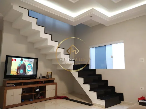 Imagem Casa Sobrado, 3 dormitórios ( 2 suítes), 2 vagas, Setville, Sjc.